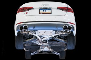 Audi S4 Performance Exhaust - AWE Tuning - Cat-Back SwitchPath - Silver - `17-`27